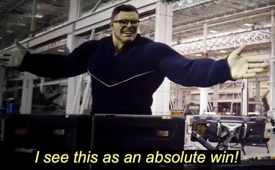 Hulk absolute win meme