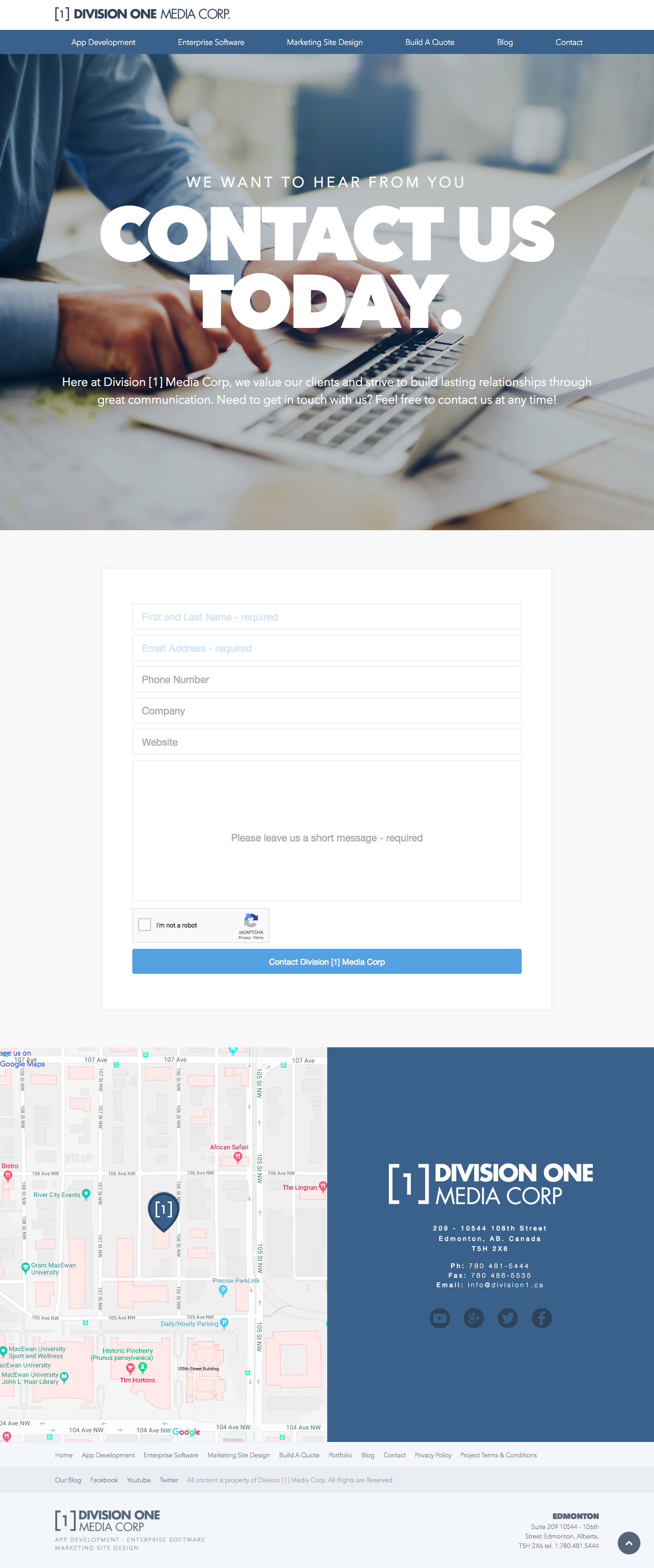 ContactOurEdmontonWebDesignersDivision1